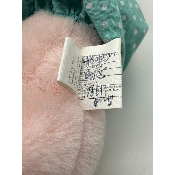 1990 Hallmark Crayola Bunny Company Candy Cotton Tail Pink Rabbit 12" Plush - Picture 9 of 11